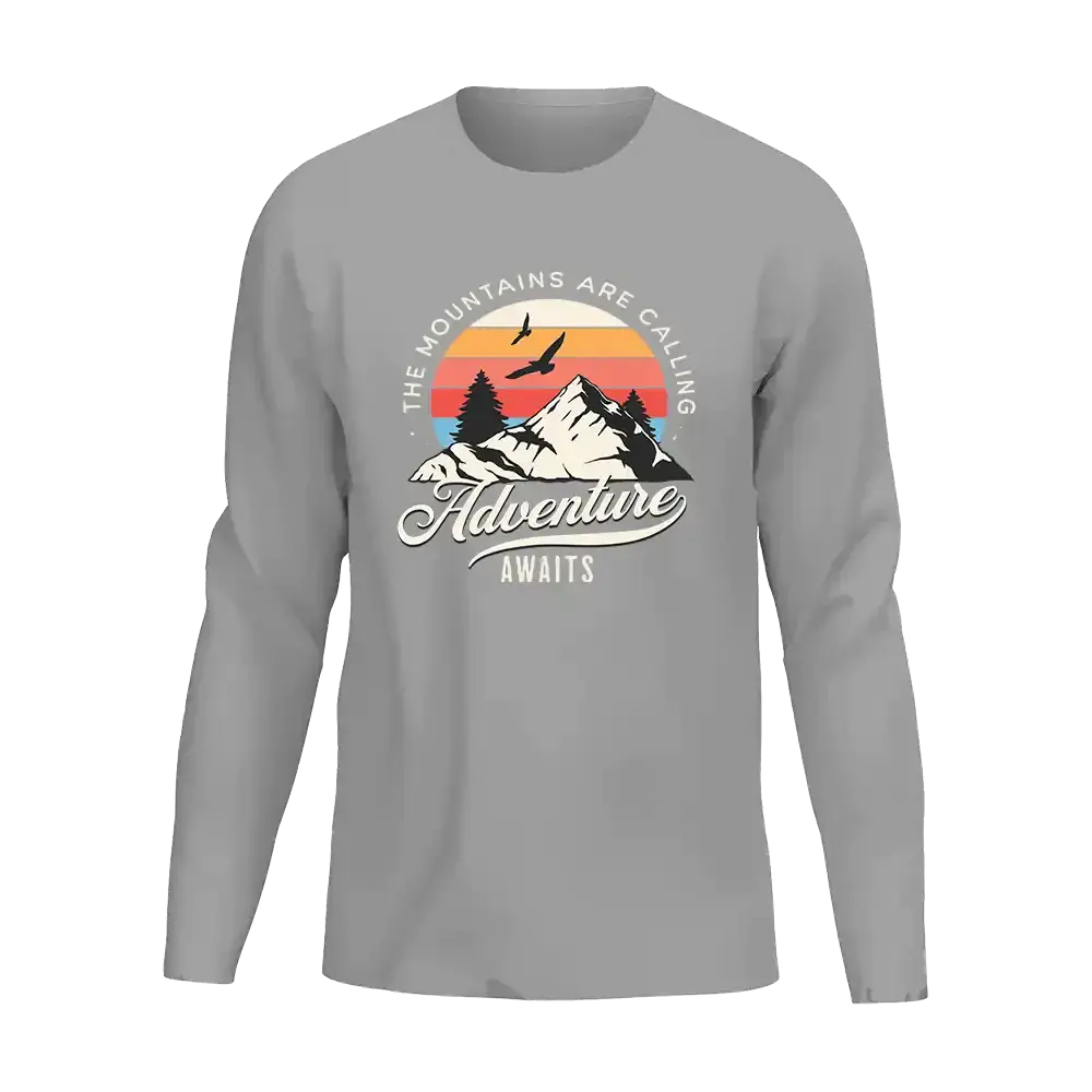 The Mountains Are Calling Men Long Sleeve Shirt