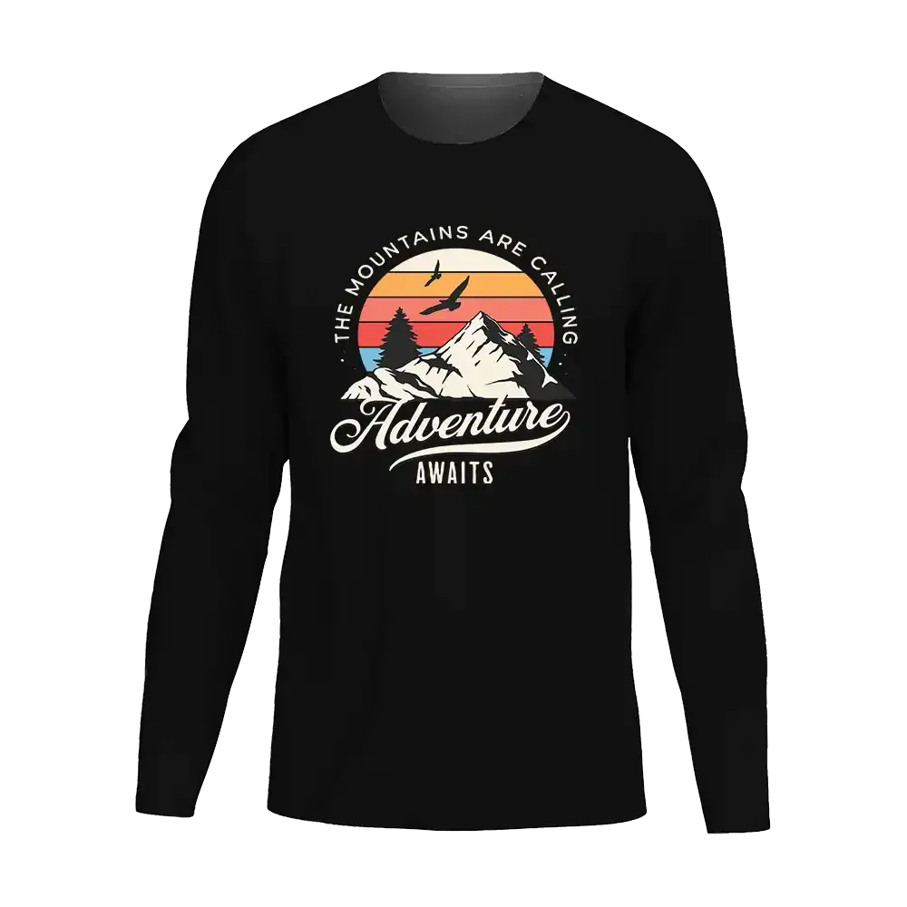 The Mountains Are Calling Men Long Sleeve Shirt