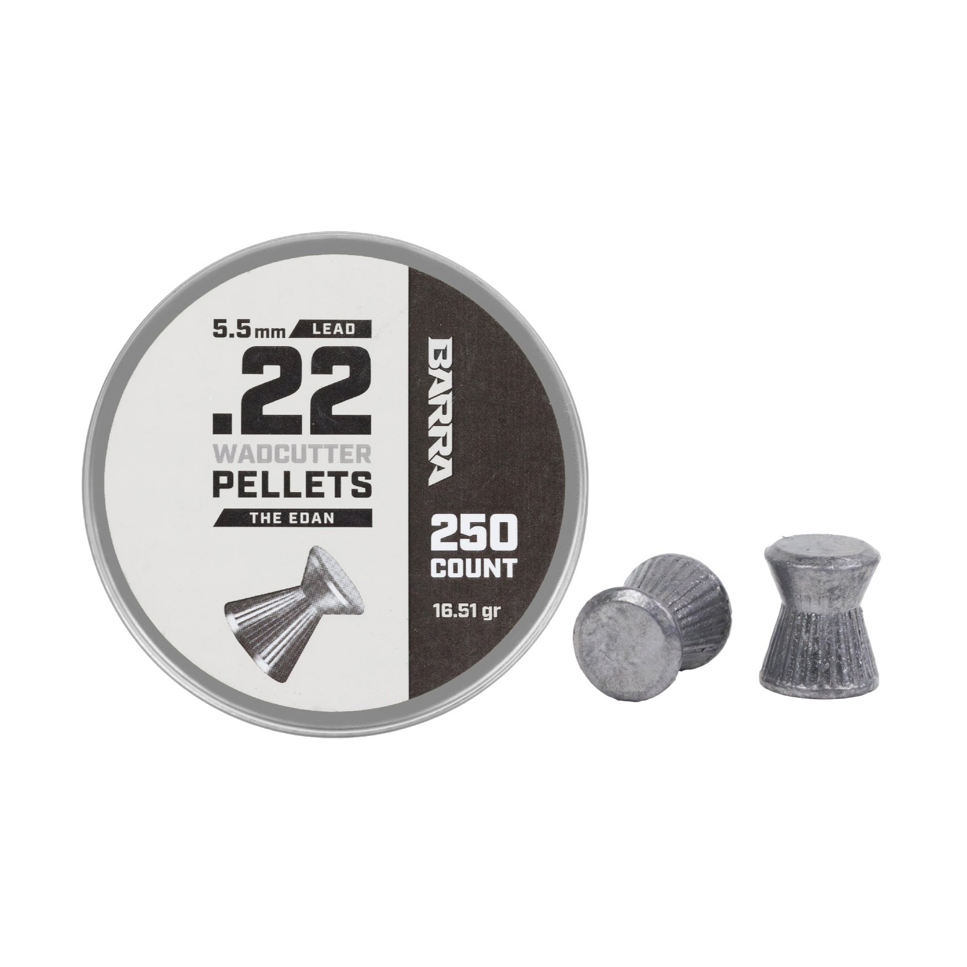 Edan Wadcutter .22 Caliber Pellets - 250 Count