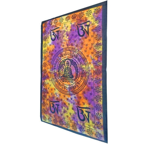 Om Chakra Tapestry Wall Hanging Yoga Meditation Decor