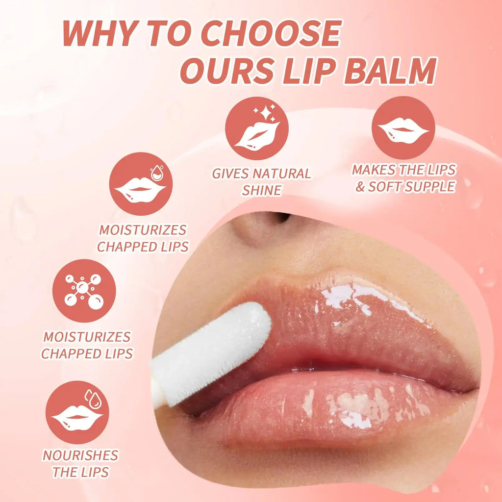 Transparent Hydrating Lip Glow Oil | Moisturizing Tinted Lip Balm - Lip Plumper Gloss
