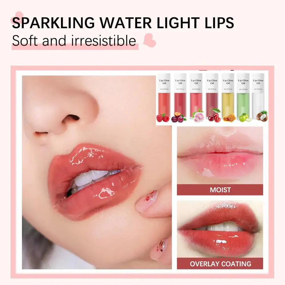 Transparent Hydrating Lip Glow Oil | Moisturizing Tinted Lip Balm - Lip Plumper Gloss