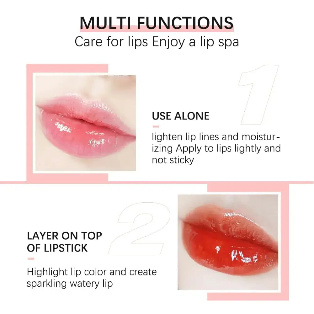 Transparent Hydrating Lip Glow Oil | Moisturizing Tinted Lip Balm - Lip Plumper Gloss