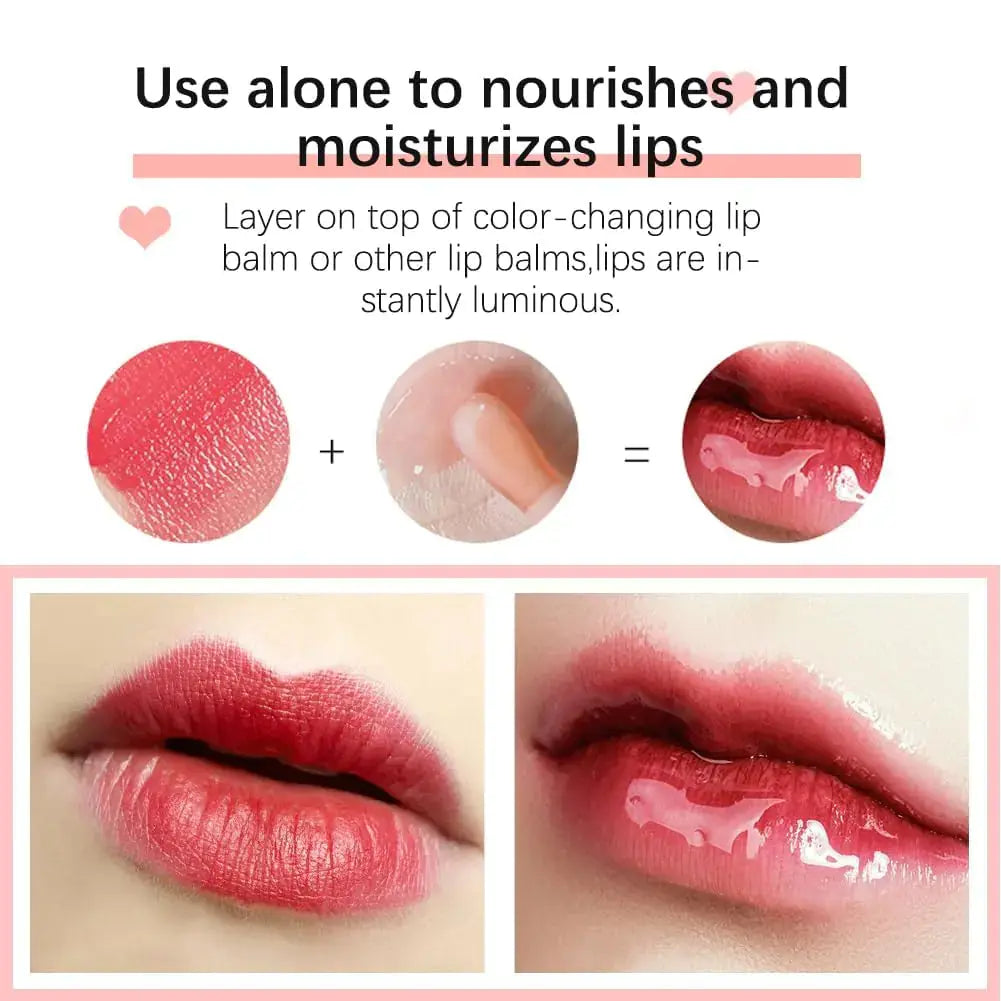 Transparent Hydrating Lip Glow Oil | Moisturizing Tinted Lip Balm - Lip Plumper Gloss
