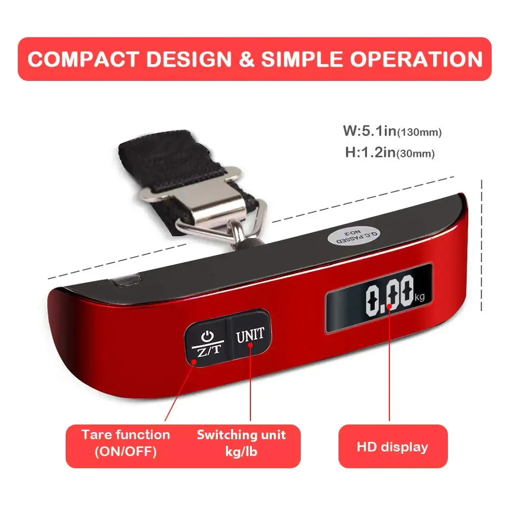 Travel inspira Luggage Scale, Portable Digital Hanging Baggage Scale for Travel