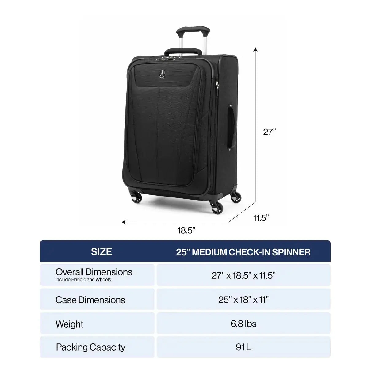 Travelpro Maxlite 5 Expandable Checked Luggage – Lightweight Spinner Suitcase for Men & Women