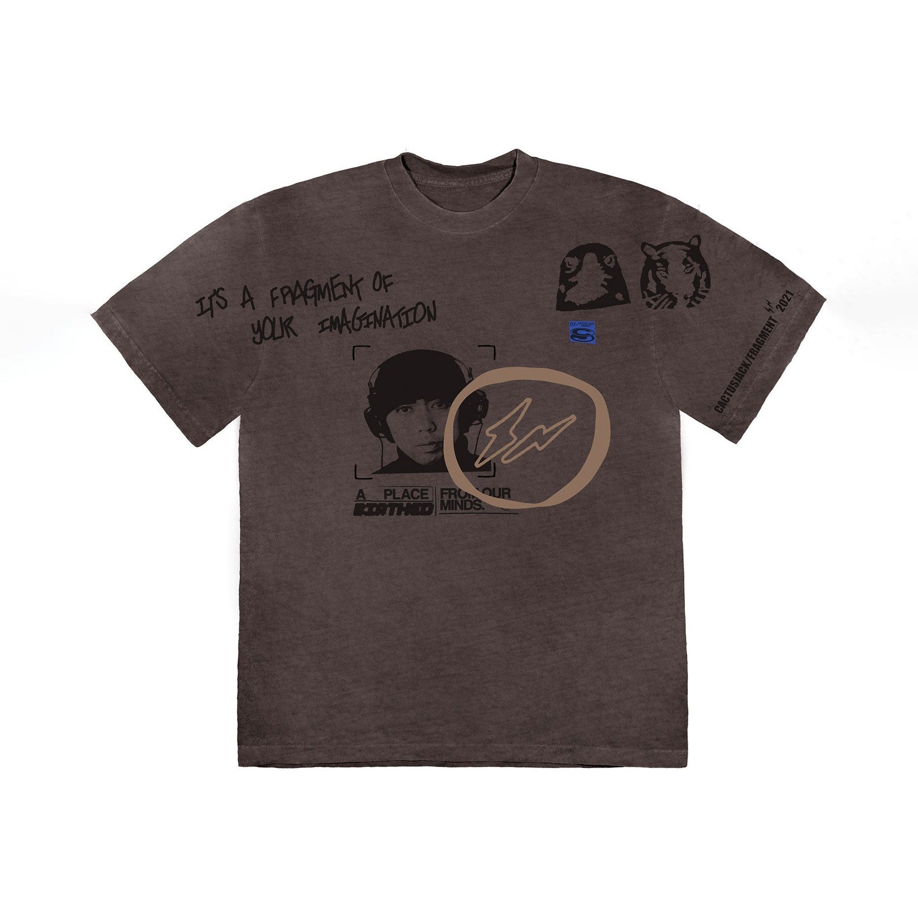 Travis Scott Cactus Jack For Fragment Hiroshi Tee Brown Pepper