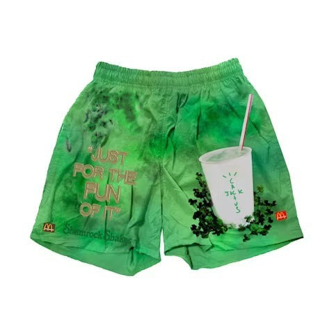 Travis Scott Shamrock Shake Shorts Green