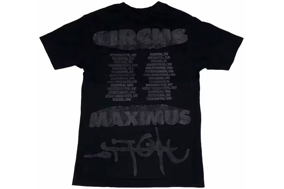 Travis Scott Utopia Circus Maximus 2023 Tour II Tee Black