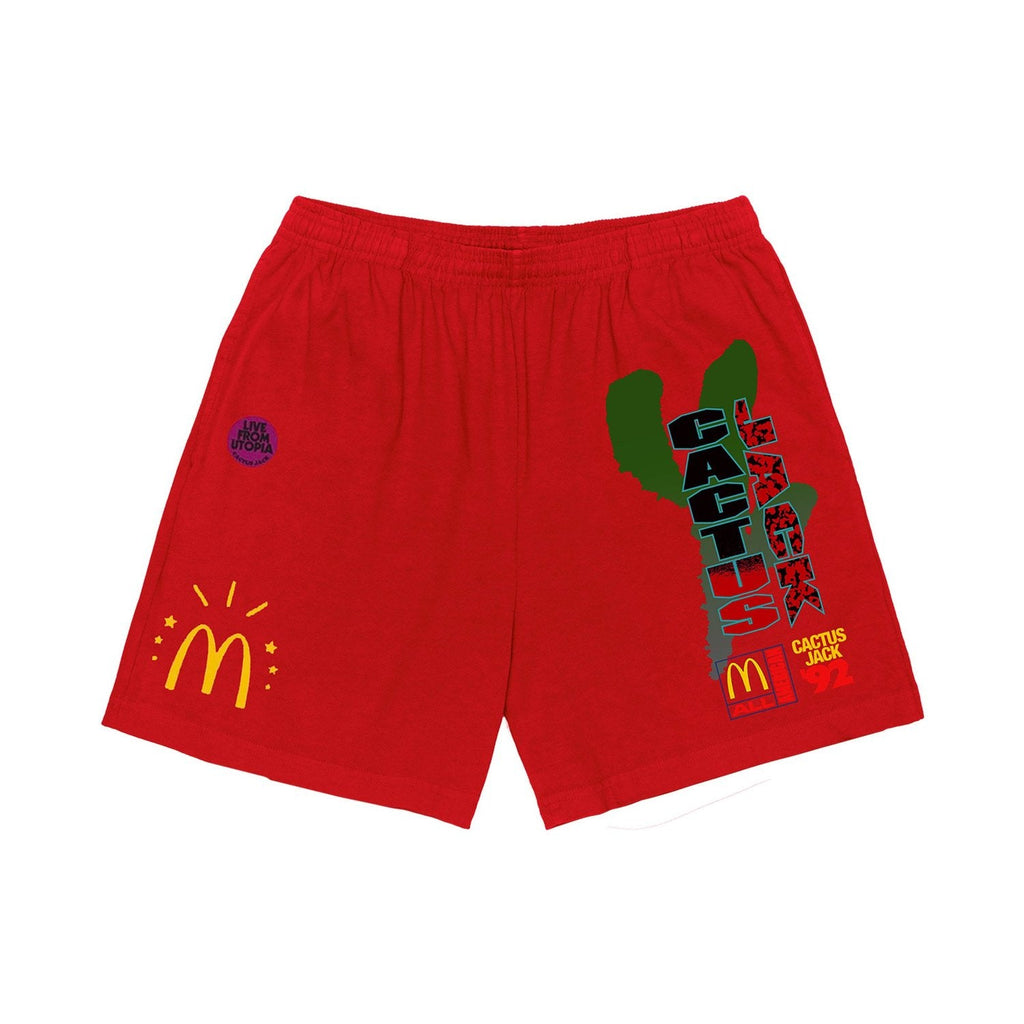 Travis Scott x McDonald's All American '92 Shorts Red