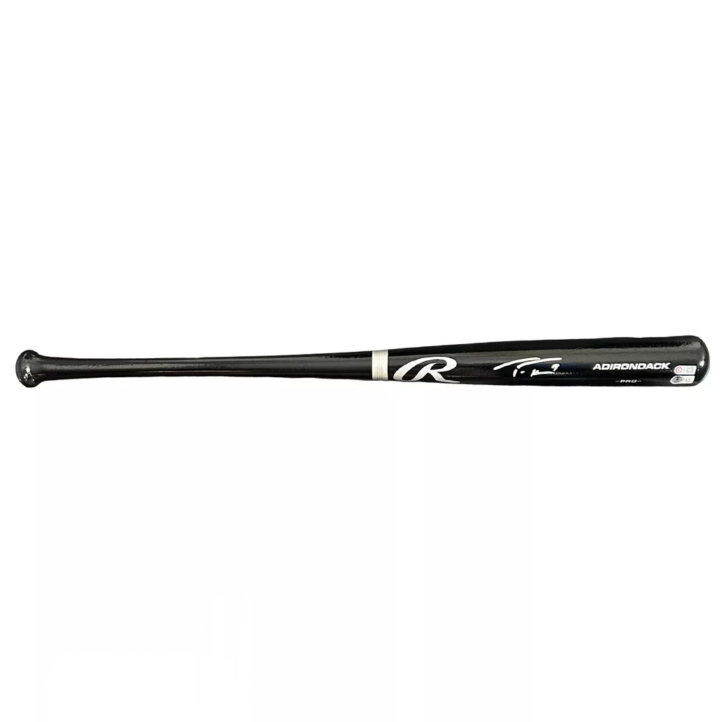 Autographed/Signed Trea Turner Black Rawlings Pro Baseball Bat Beckett BAS COA