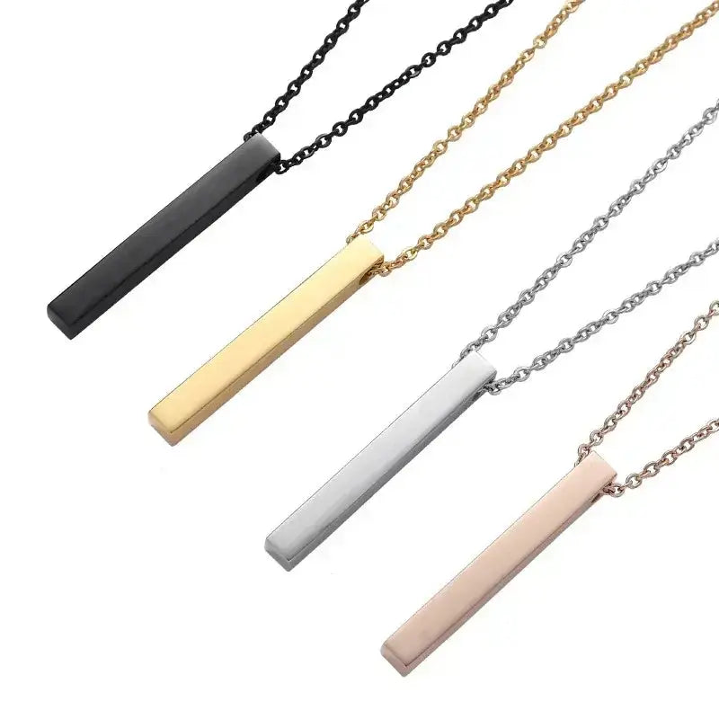 Trendy Stainless Steel Pillar Pendant For Men & Women