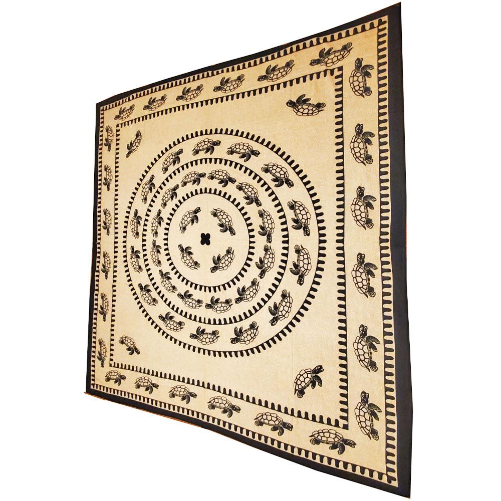 Nautical Sea Turtle Cotton Wall Tapestry 90x80 Inches