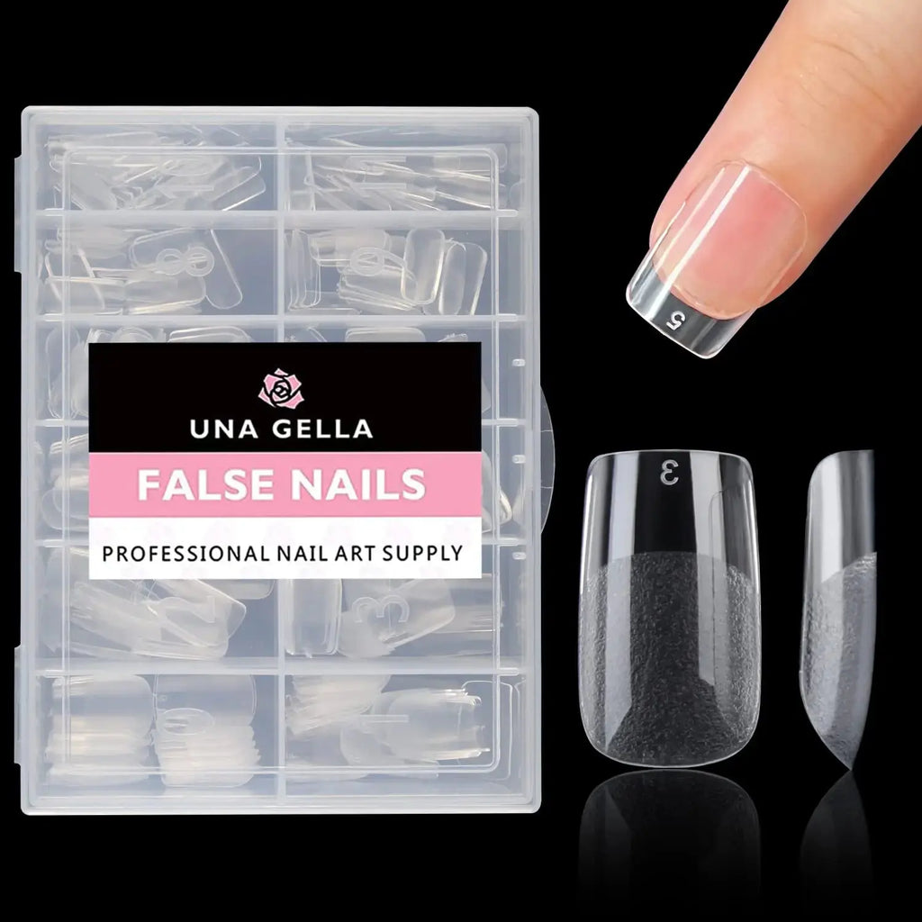 UNA GELLA Short Square Fake Nails