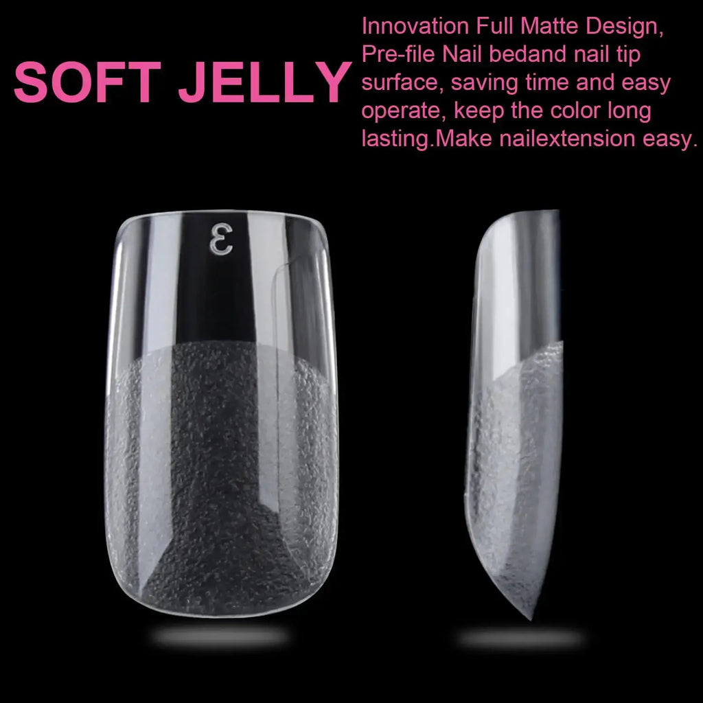 UNA GELLA Short Square Fake Nails