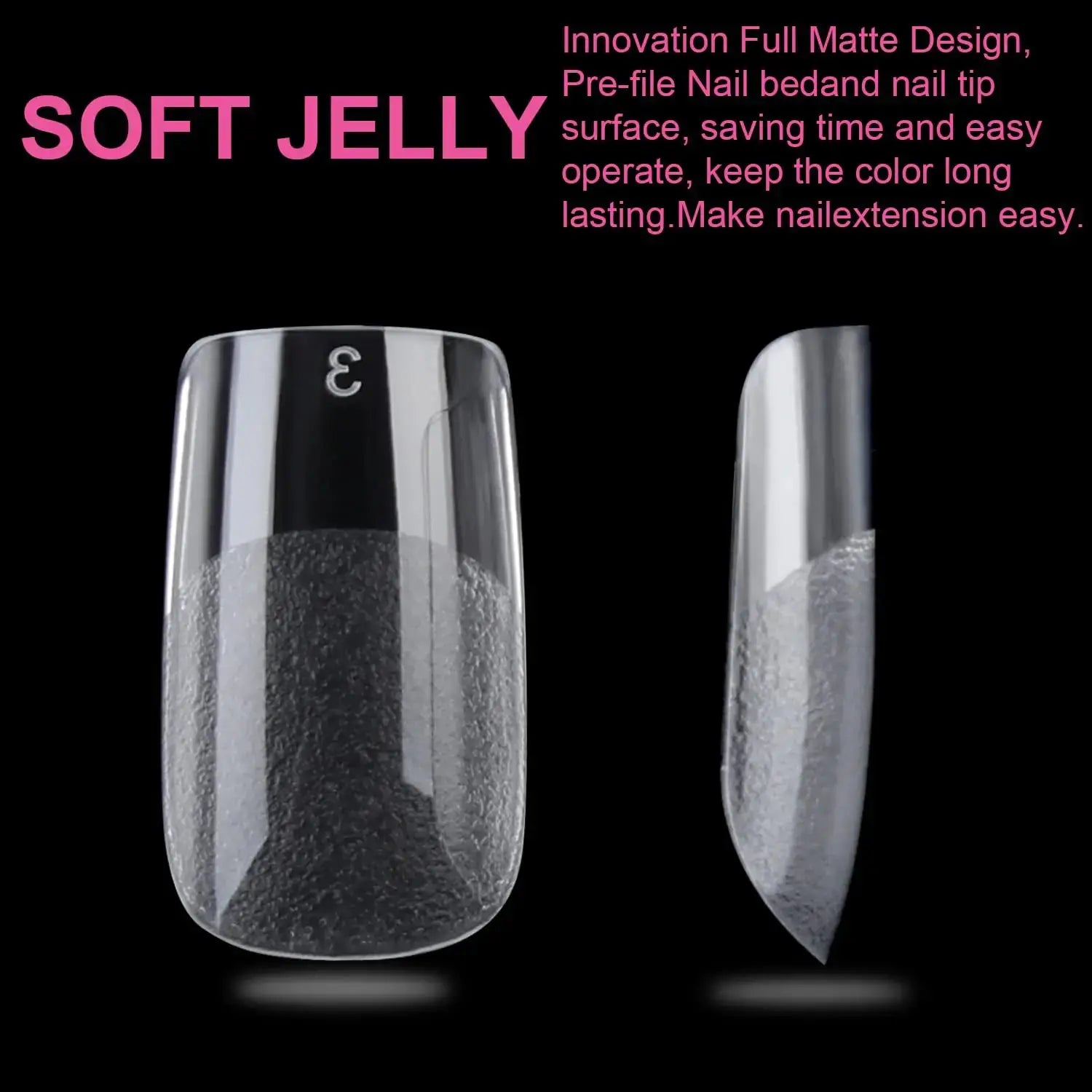 UNA GELLA Short Square Fake Nails