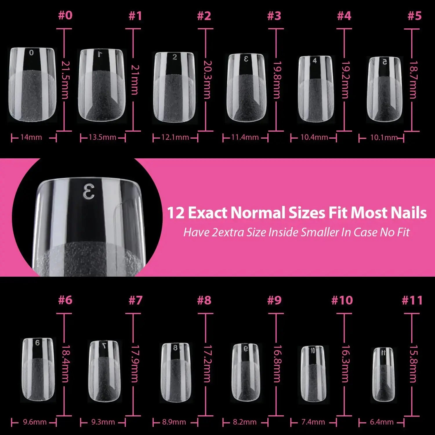 UNA GELLA Short Square Fake Nails