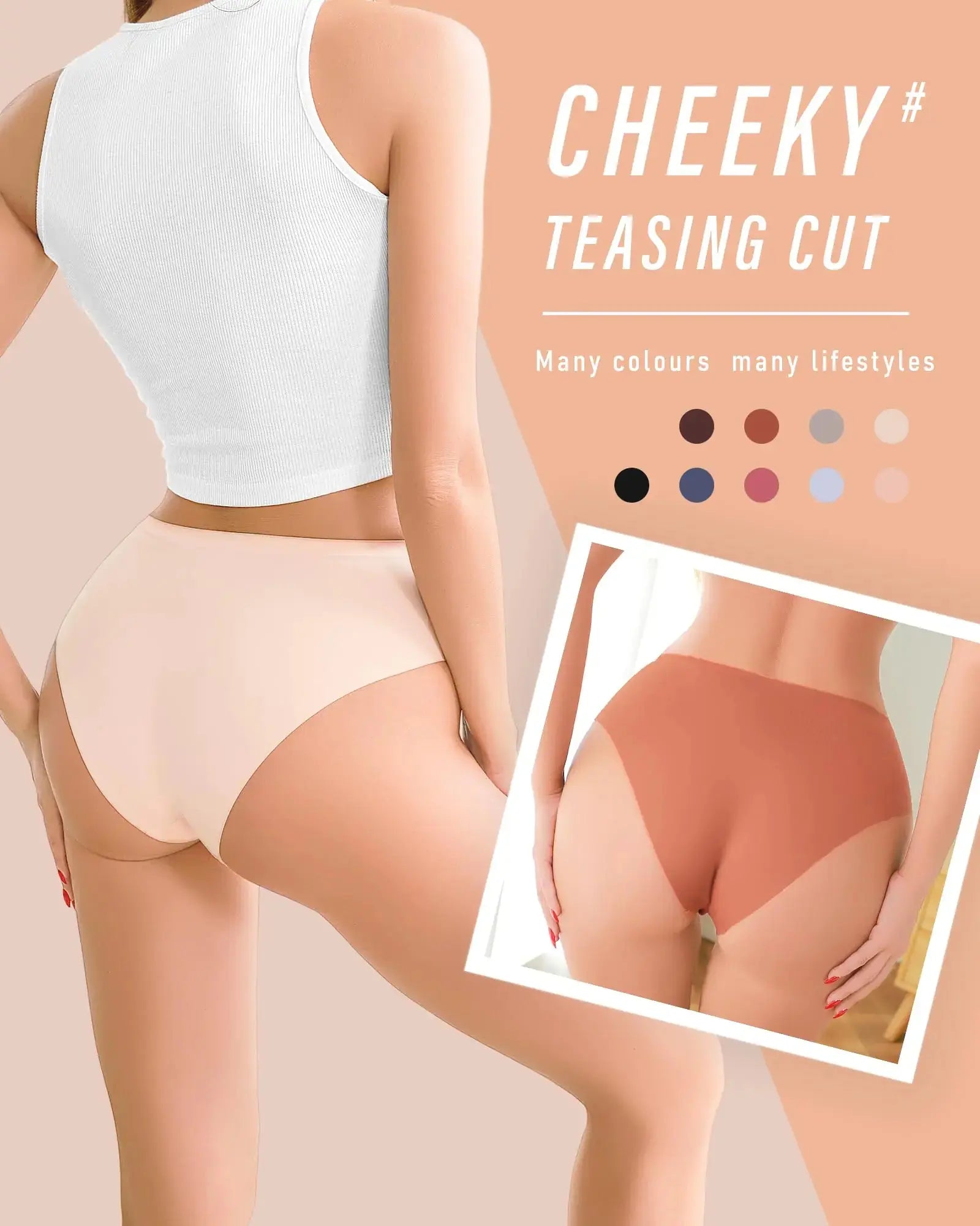 UNDER THE SEA Seamless Underwear - Sexy No Show Bikini Panties For Womens