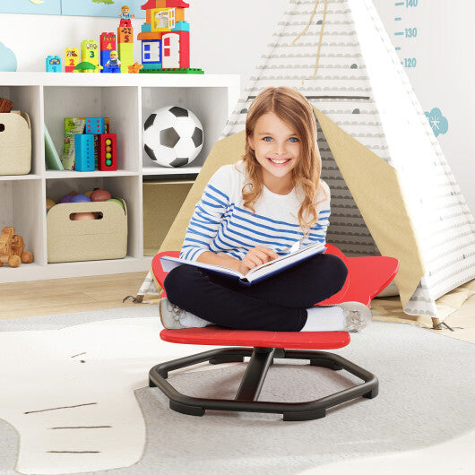 Kids Sensory Swivel Chair Elephant 360 Spinning Chair with Non-Slip Metal Base-Light Blue