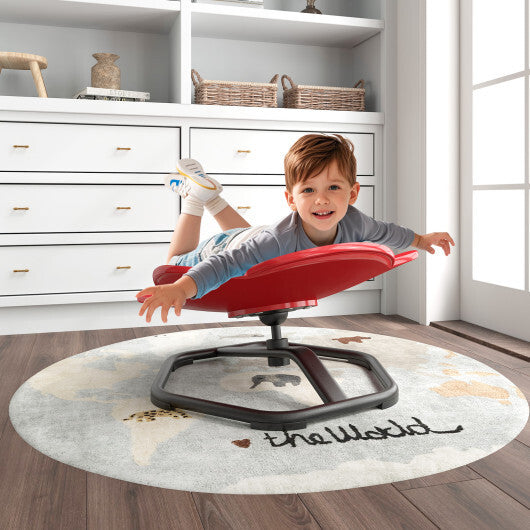 Kids Sensory Swivel Chair Elephant 360 Spinning Chair with Non-Slip Metal Base-Light Blue