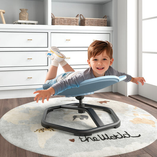 Kids Sensory Swivel Chair Elephant 360 Spinning Chair with Non-Slip Metal Base-Light Blue