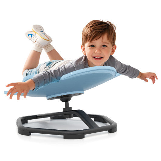 Kids Sensory Swivel Chair Elephant 360 Spinning Chair with Non-Slip Metal Base-Light Blue