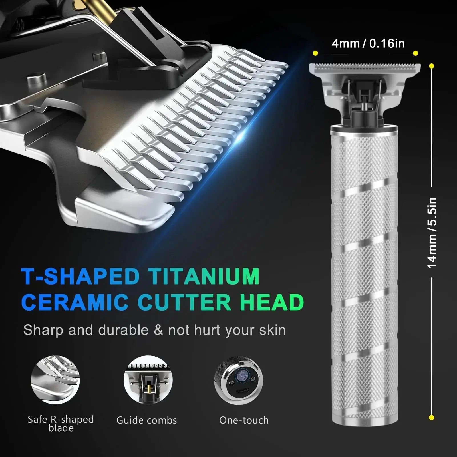 Ufree Hair Trimmer for Men - Electric Razor Shavers Cordless Hair Clippers & Beard Trimmer