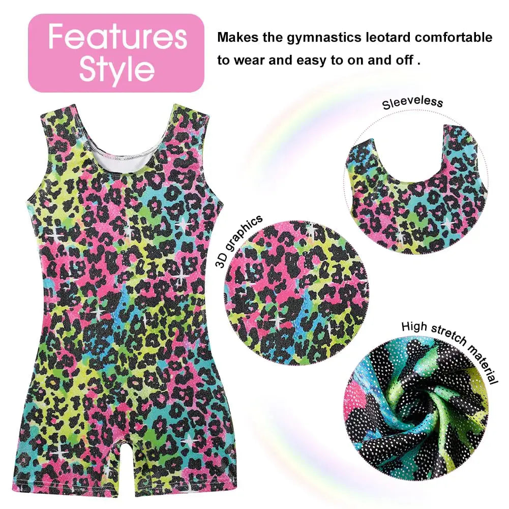 Uideazone Gymnastics Leotard for Girls - Quick Dry One-Piece Outfits