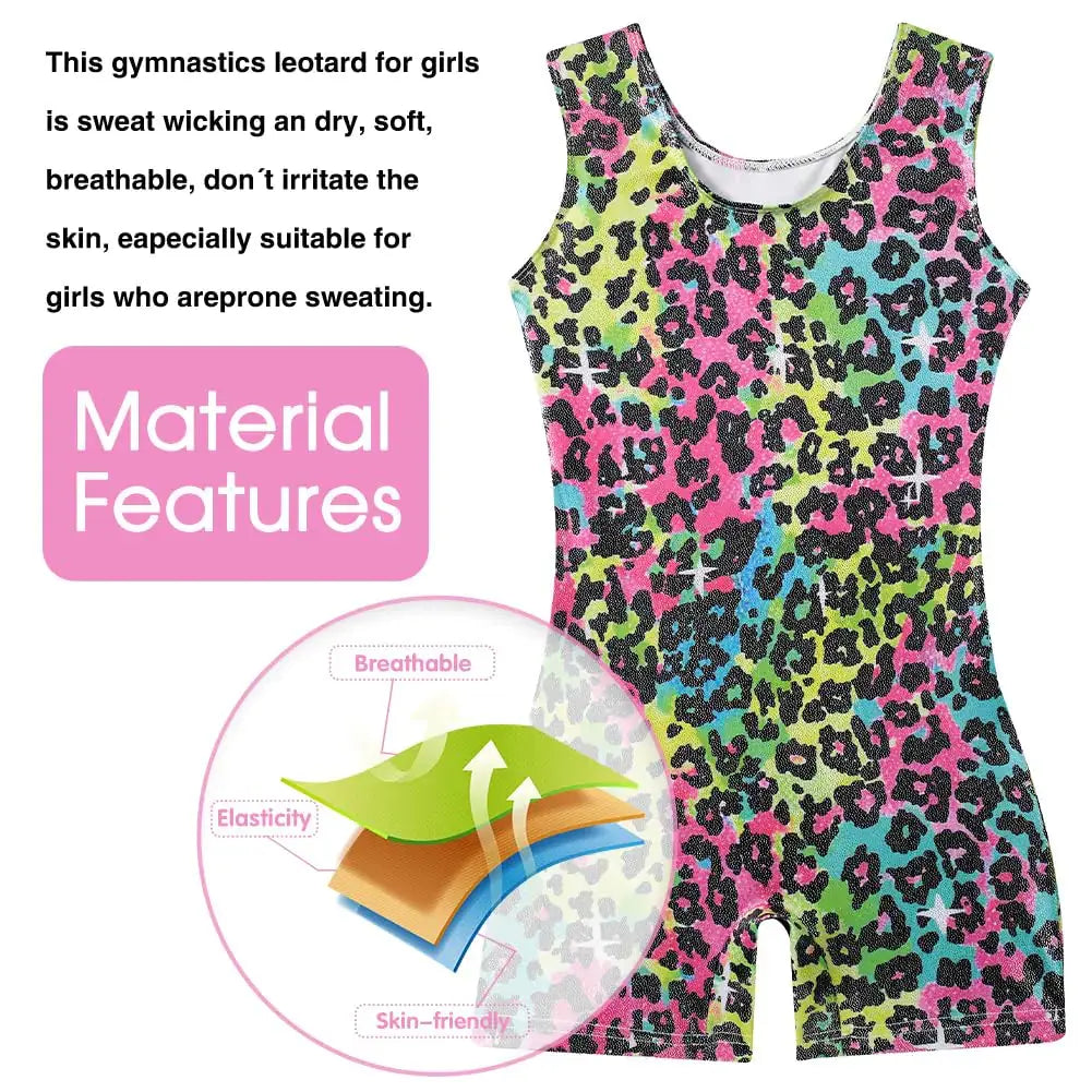 Uideazone Gymnastics Leotard for Girls - Quick Dry One-Piece Outfits