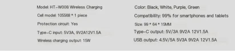 Ultra-thin Magnetic Wireless Power Bank
