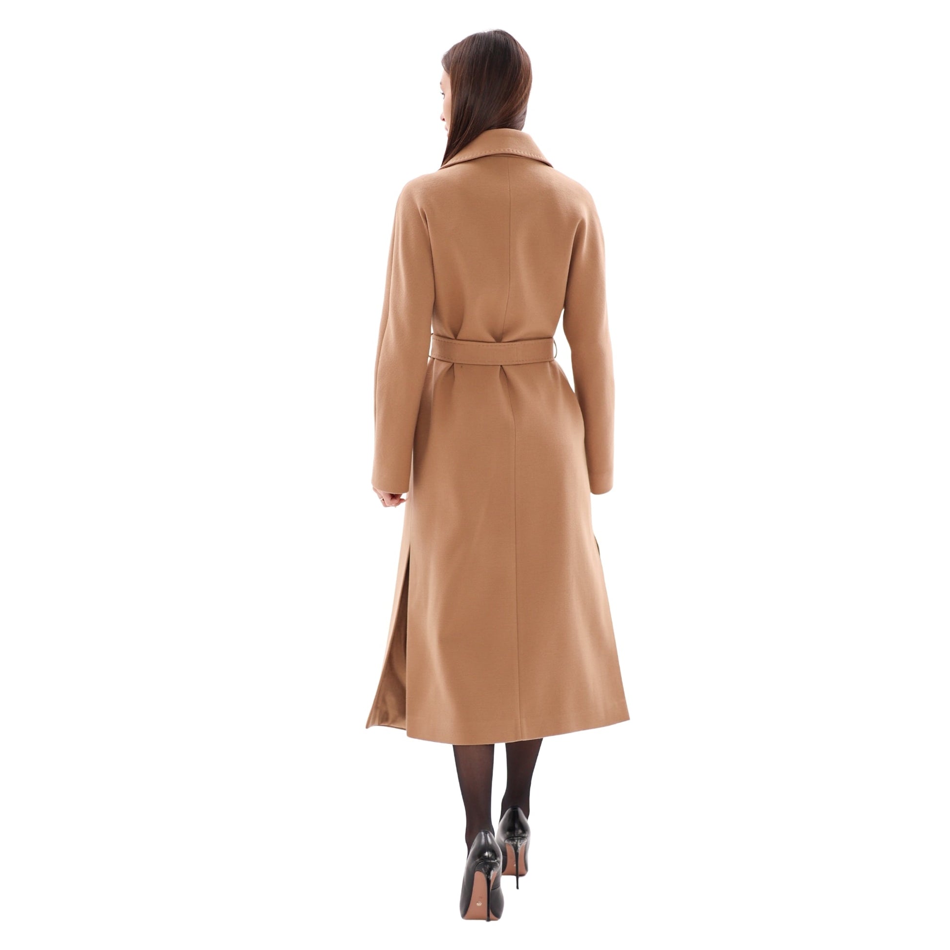 Cambridge Comfort Classic Wraparound Wool Blend Overcoat in Camel