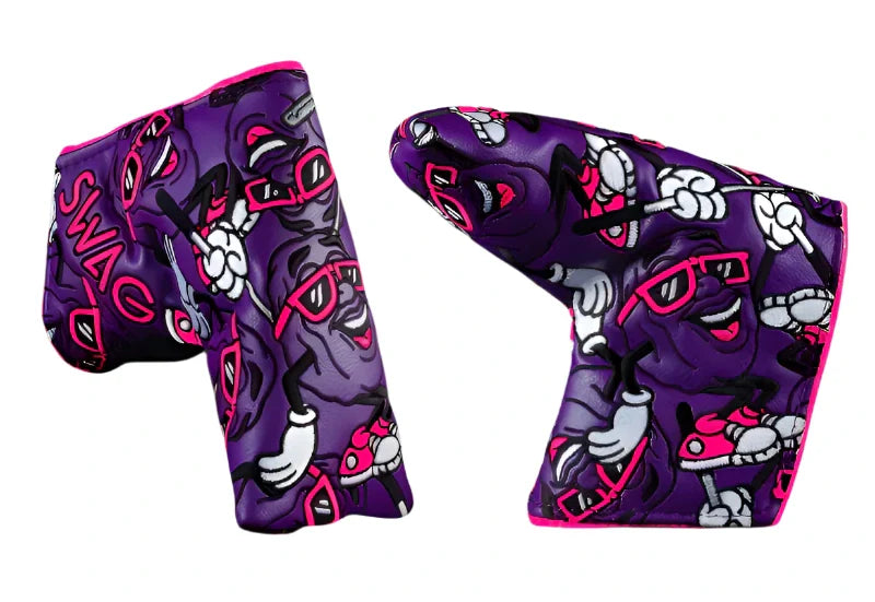 Swag Golf - Raisins (Purple) Blade Putter Headcover *opened, no bag*
