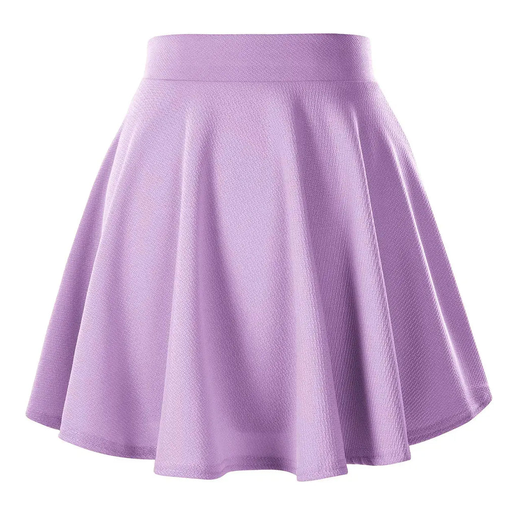 Urban CoCo Women's Basic Versatile Stretchy Flared Casual Mini Skater Skirt