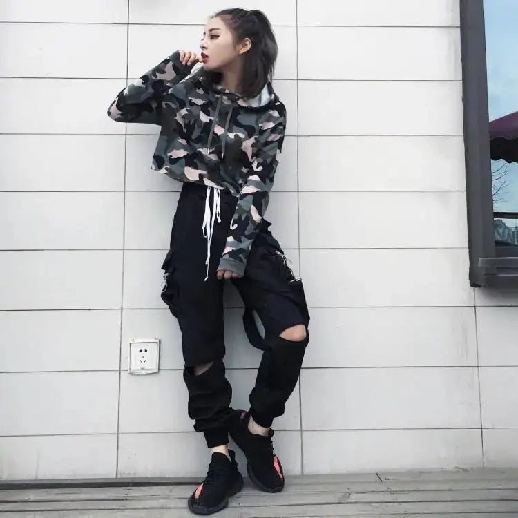 Urban Trek Black Cargo Pants