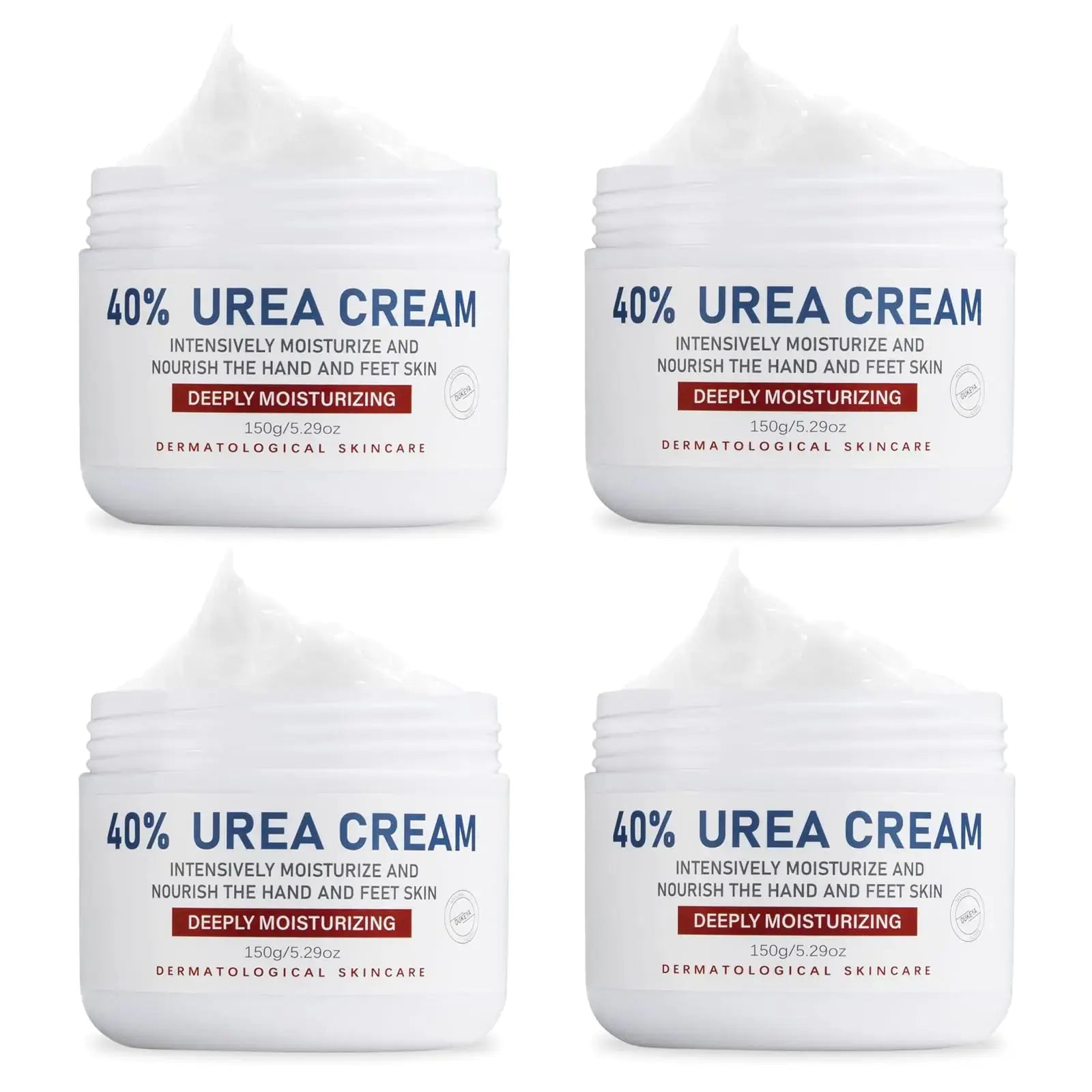 Urea Cream 40 Percent, Urea Foot & Hand Cream for Dry Cracked, 40 per Urea Lotion for Feet Maximum Strength (4 Packs) 5.29 Ounce (Pack of 4)