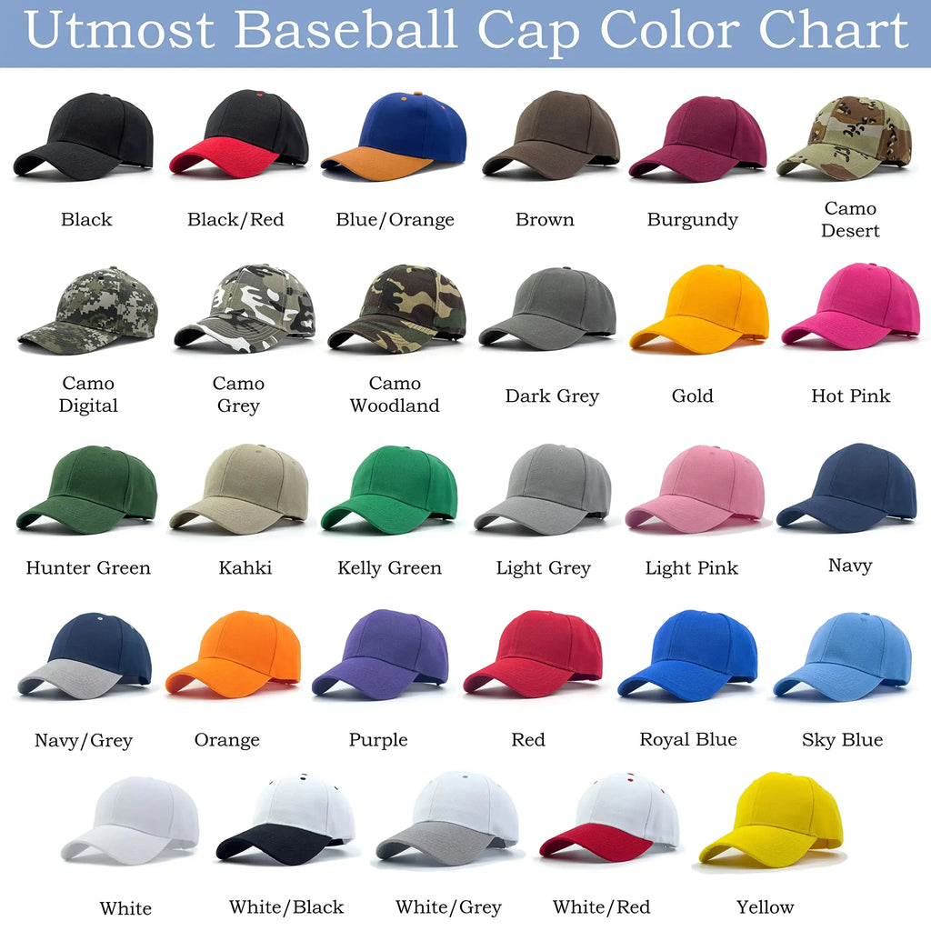 Utmost Structured Baseball Cap with Adjustable Closure - Performance Hat for Outdoor Activities and Custom Embroidery 1pc Black
