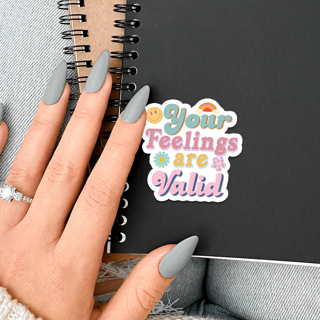 Feelings Are Valid Sticker Pack Vinyl Waterproof Decal For Water Bottle Laptop Journal Luggage