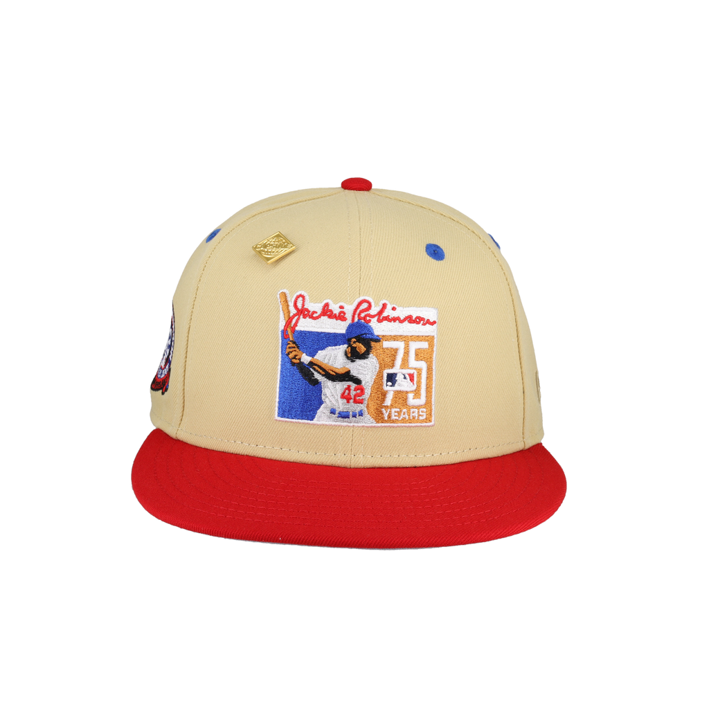 Jackie Robinson Logo Vegas Gold Jackie 42 Patch 59Fifty Fitted Hat