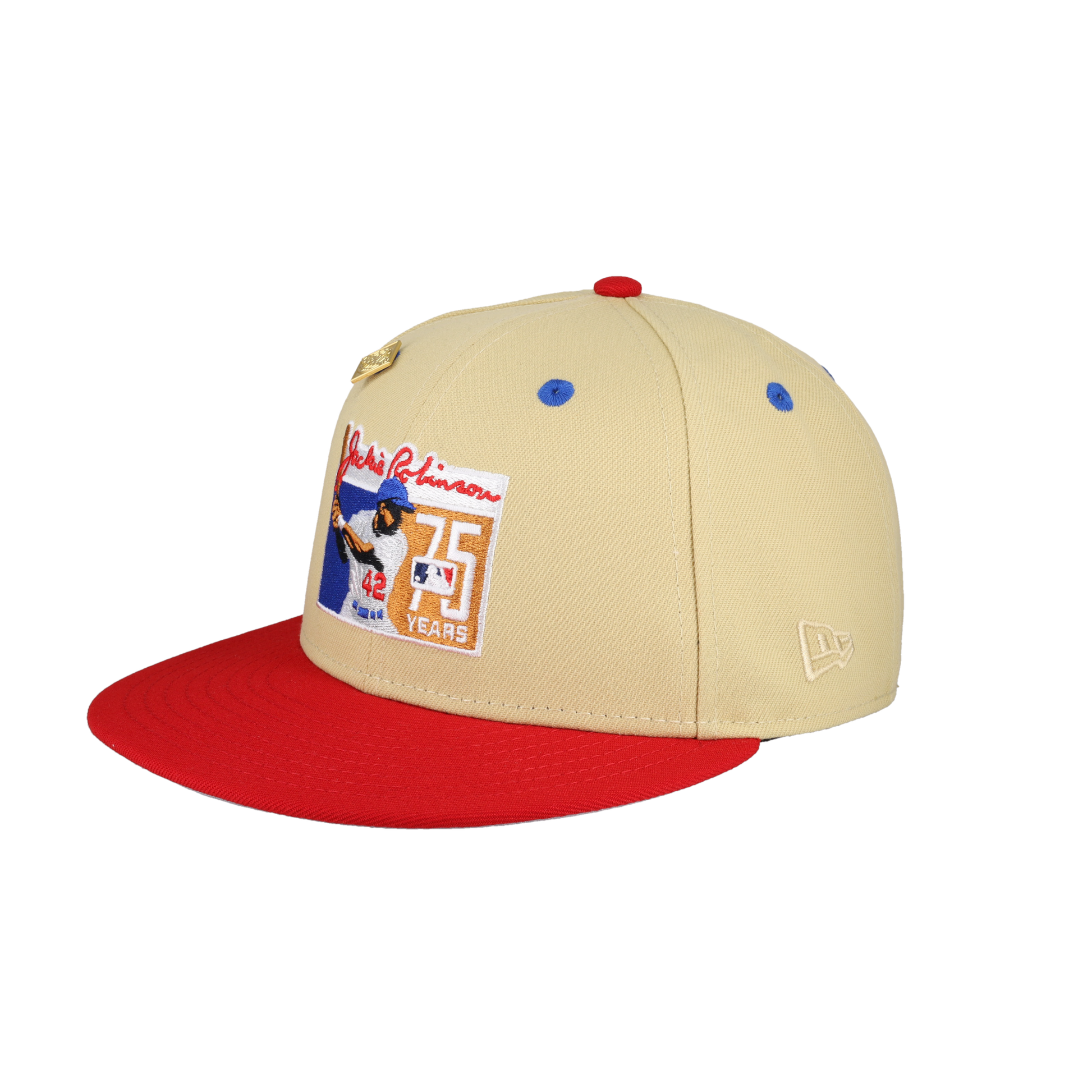 Jackie Robinson Logo Vegas Gold Jackie 42 Patch 59Fifty Fitted Hat