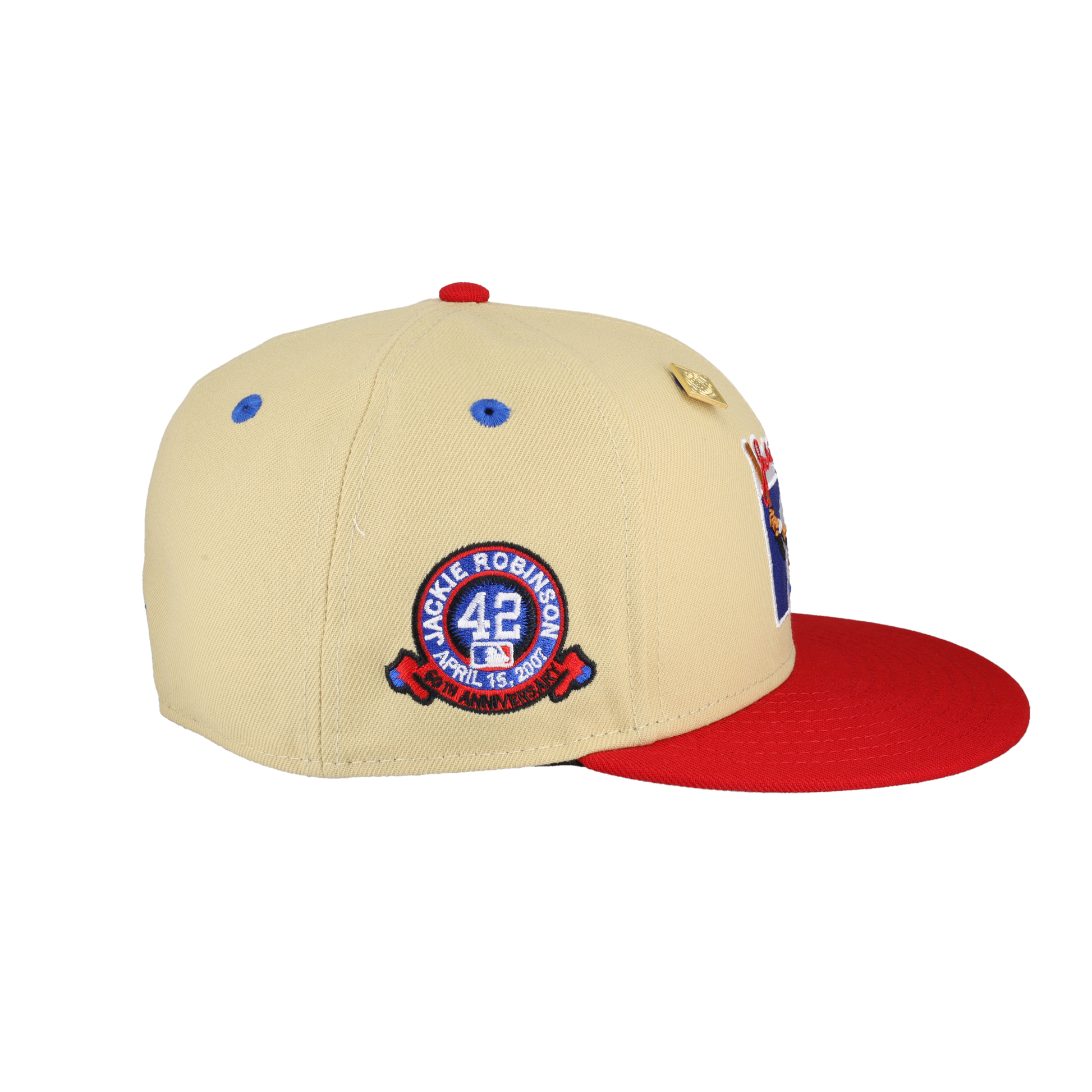Jackie Robinson Logo Vegas Gold Jackie 42 Patch 59Fifty Fitted Hat