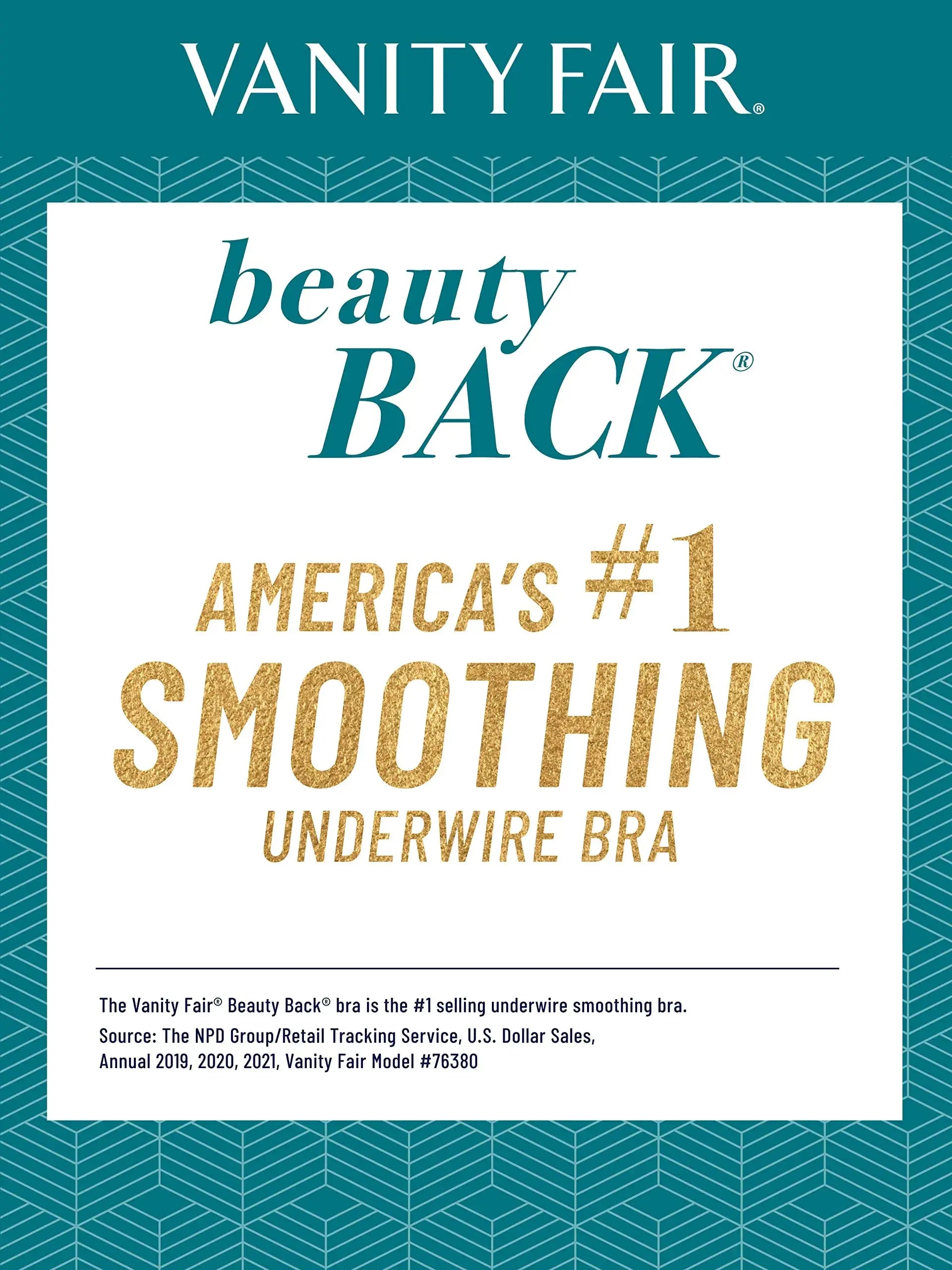 Vanity Fair Women's Full Figure Beauty Back Smoothing Bra | 4 Way Stretch Fabric