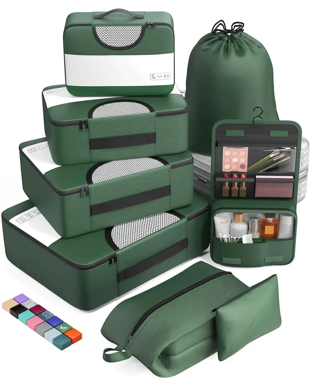 Veken 8-Piece Packing Cubes Set – Travel Bag Organizers for Suitcases & Carry-On Luggage