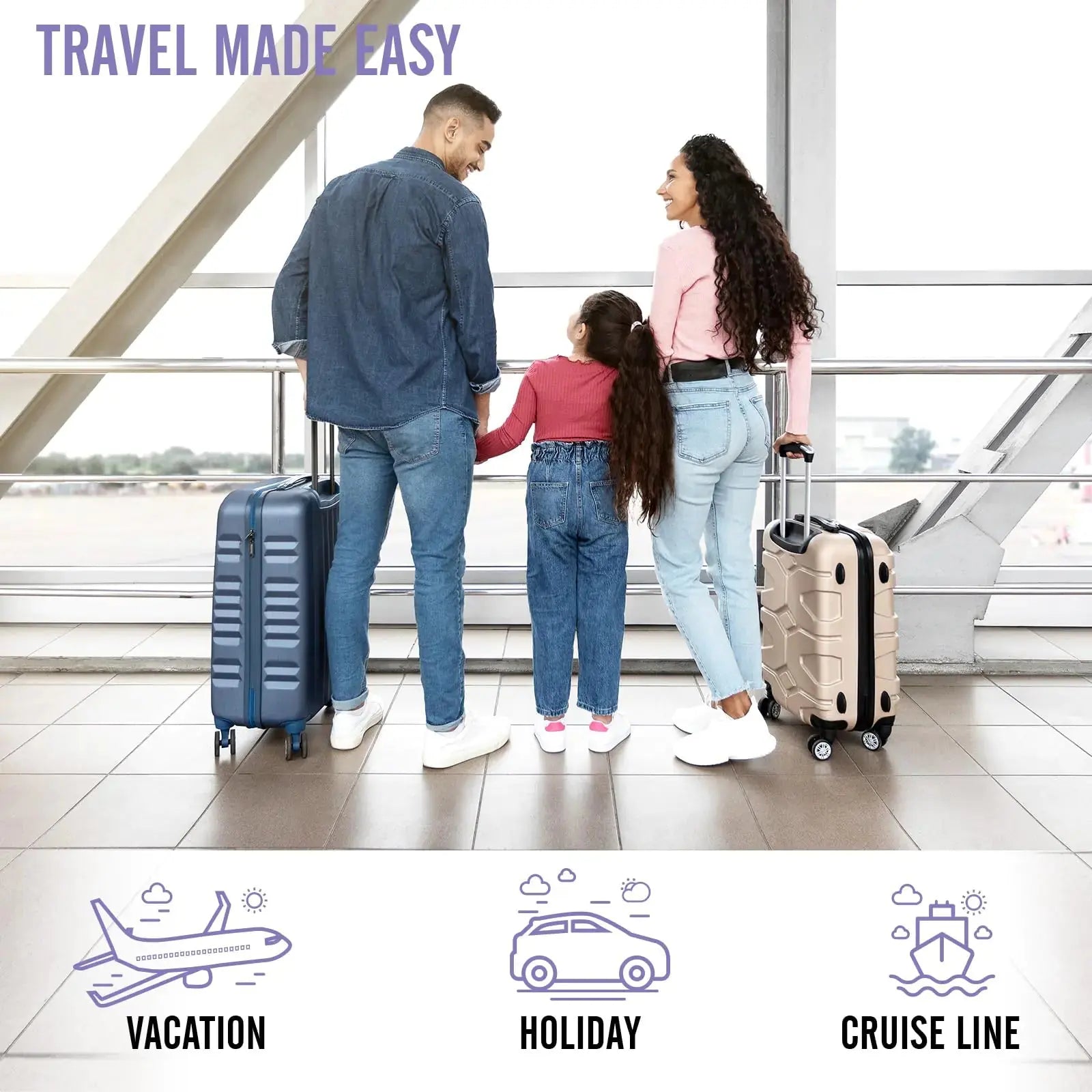 Veken 8-Piece Packing Cubes Set – Travel Bag Organizers for Suitcases & Carry-On Luggage