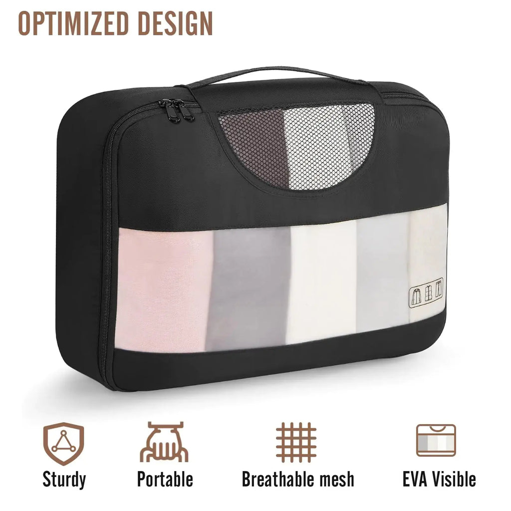 Veken 8-Piece Packing Cubes Set – Travel Bag Organizers for Suitcases & Carry-On Luggage
