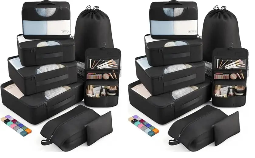 Veken 8-Piece Packing Cubes Set – Travel Bag Organizers for Suitcases & Carry-On Luggage