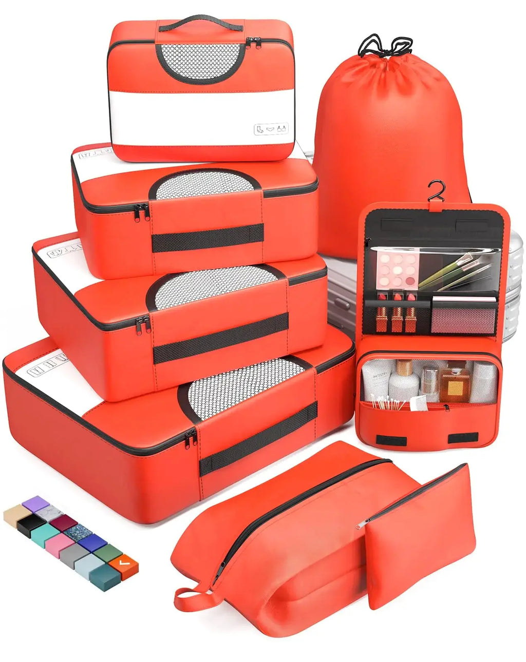 Veken 8-Piece Packing Cubes Set – Travel Bag Organizers for Suitcases & Carry-On Luggage