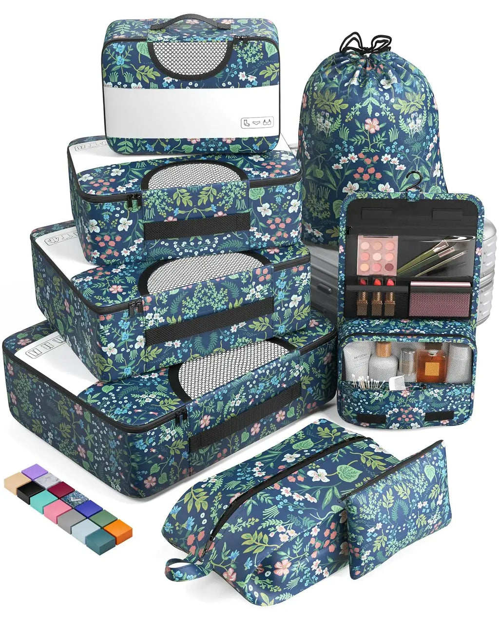 Veken 8-Piece Packing Cubes Set – Travel Bag Organizers for Suitcases & Carry-On Luggage