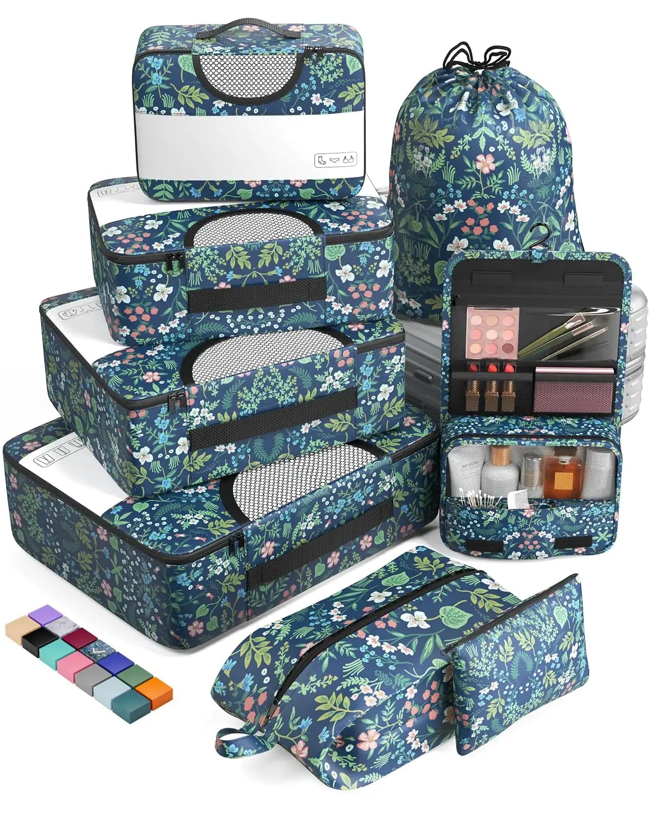 Veken 8-Piece Packing Cubes Set – Travel Bag Organizers for Suitcases & Carry-On Luggage