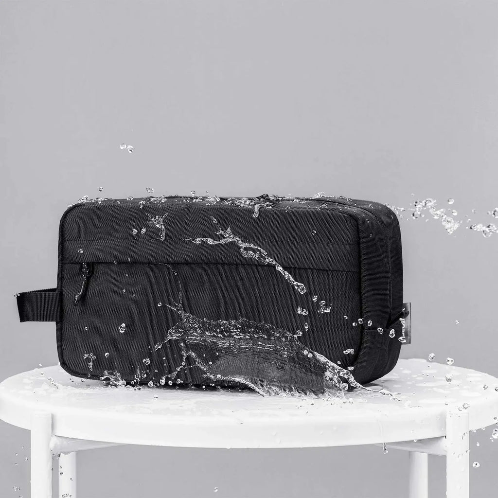 Vorspack Travel Toiletry Bag for Men - Large Water-Resistant Hanging Dopp Kit for Toiletries Accessories - Grey