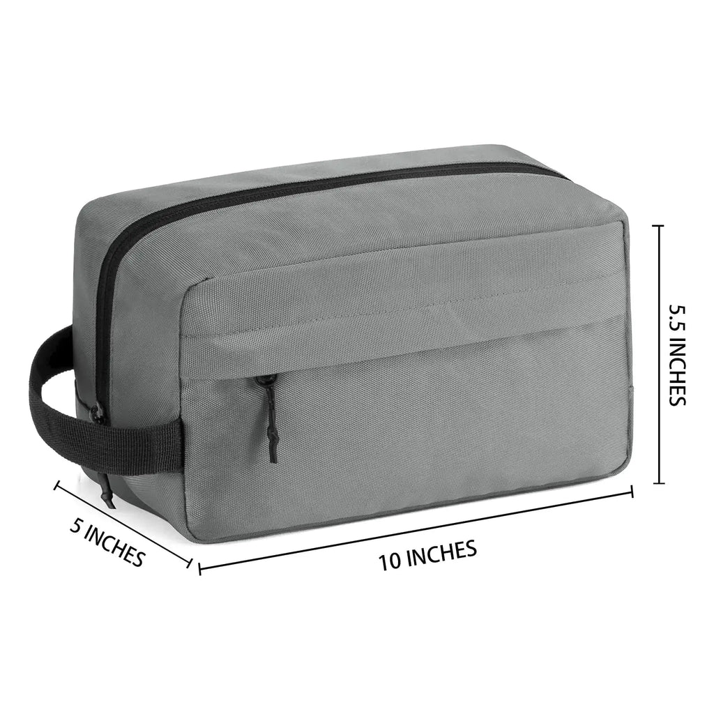 Vorspack Travel Toiletry Bag for Men - Large Water-Resistant Hanging Dopp Kit for Toiletries Accessories - Grey